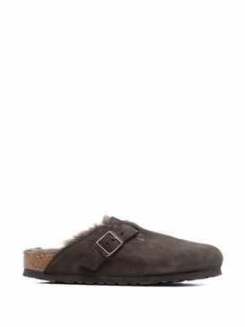 Boston Shearling suede sliders 