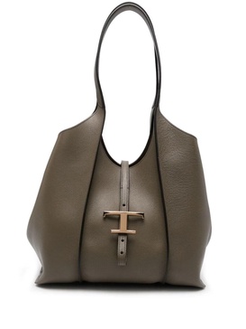 T Timeless Shopping Bag In Leather Small