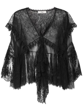 Ruffled lace shirt