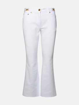 Versace White Cotton Jeans Woman