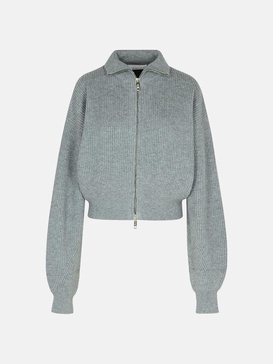 'SVAGO' GREY CASHMERE BLEND CARDIGAN