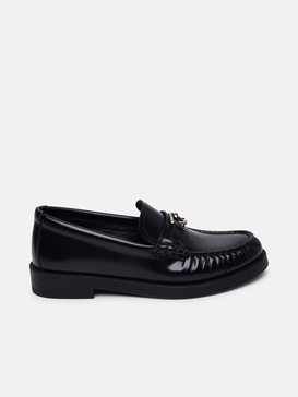 BLACK LEATHER LOAFERS