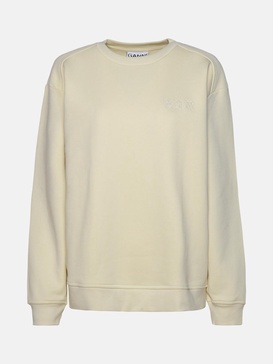 IVORY ORGANIC COTTON BLEND SWEATSHIRT