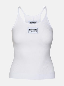 WHITE VISCOSE BLEND TANK TOP