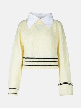 IVORY WOOL BLEND SWEATER