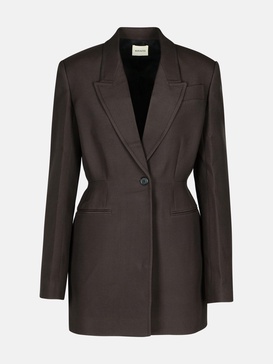 'BECKETT' BROWN VISCOSE BLEND COAT