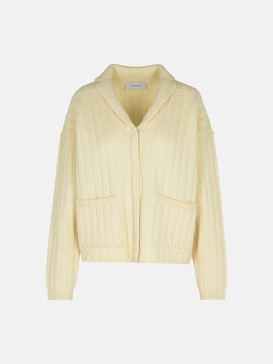 'TUBINGA' IVORY WOOL BLEND CARDIGAN