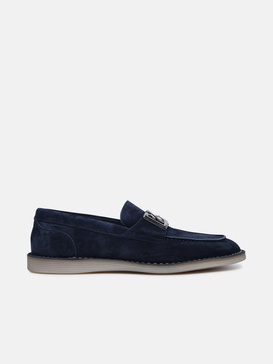 NAVY CALF LEATHER LOAFERS