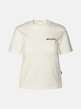 IVORY COTTON CROP T-SHIRT