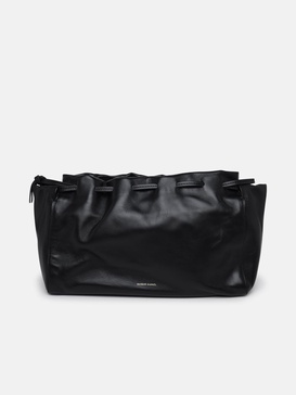 'BLOOM' BLACK LEATHER CROSSBODY BAG