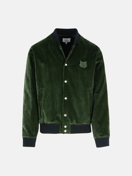 'TEDDY' GREEN COTTON BOMBER JACKET