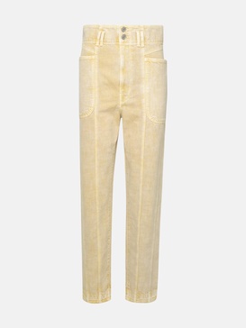 BEIGE COTTON TESS JEANS