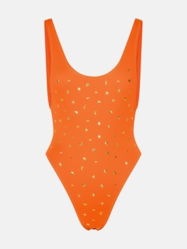 ORANGE POLYAMIDE BLEND SWIMSUIT