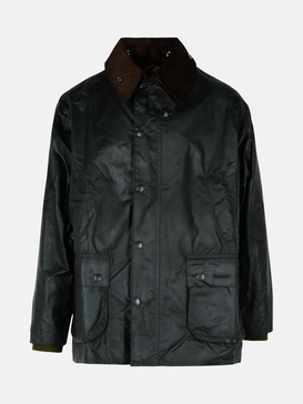 GREEN WAXED COTTON BEDALE JACKET