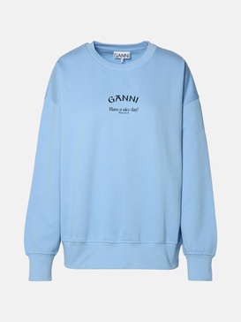 LIGHT BLUE ORGANIC COTTON SWEATSHIRT