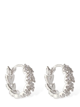 Festival small crystal hoop earrings