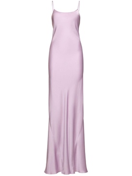 Cami satin open back long dress