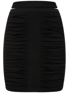 X-Ray viscose blend knit mini skirt