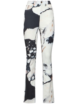 Marmo printed high rise straight jeans