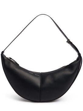 Slide smooth leather shoulder bag