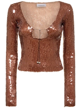 LVR Exclusive Solaris sequined top