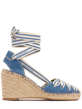 95mm Sol denim wedge espadrilles