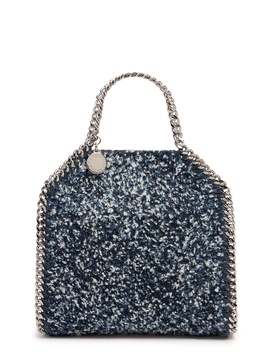 Tiny Falabella Eco denim tweed bag