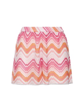 Chevron lurex waves elastic shorts