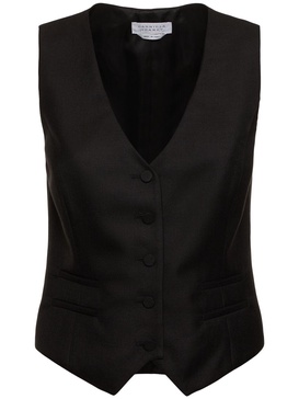 Coleridge tailored wool blend vest