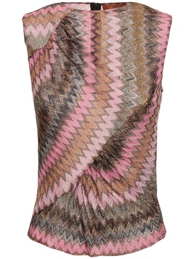 zigzag-woven knitted tank top