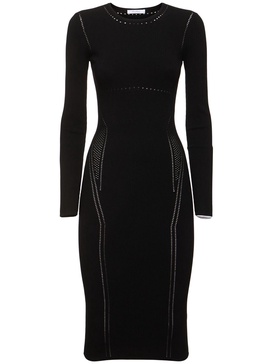 Comica long sleeved jersey midi dress