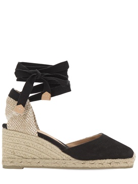 60mm Carina canvas espadrille wedges