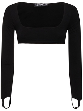 Sculpting jersey crop top