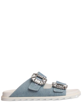 20mm Slidy Viv denim sandals