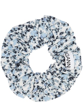 Printed organic cotton scrunchie