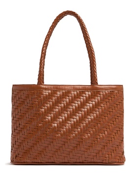 Ella handwoven leather shoulder bag