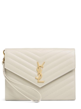 Cassandre embossed leather clutch