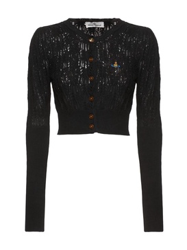 Samantha openwork knit crop cardigan