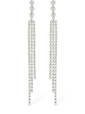 Melting crystal drop earrings