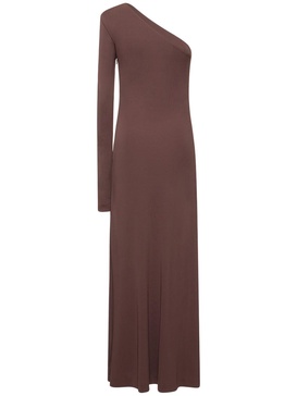 Point viscose jersey long dress