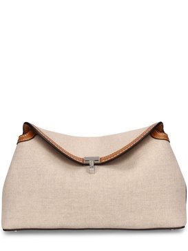 T-Lock canvas clutch