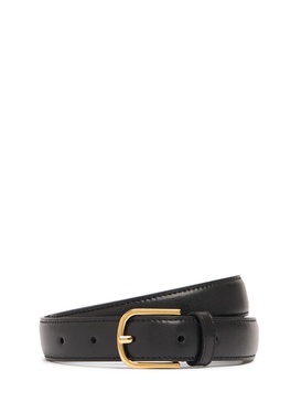 Slim palmellata leather belt