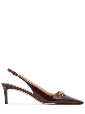 55mm Patent leather slingbacks