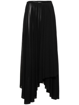 Stretch tulle long skirt