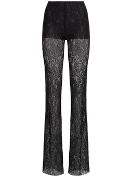 Stretch lace straight pants