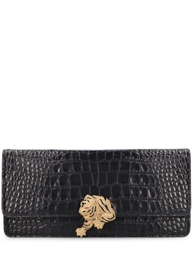 Road croc embossed clutch