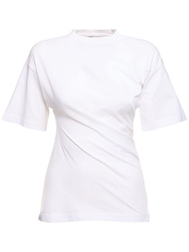 Twisted organic cotton jersey top