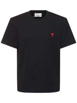 Embroidered logo cotton jersey t-shirt