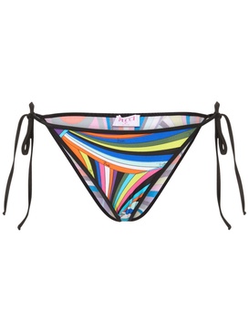 Iride printed Lycra bikini bottoms