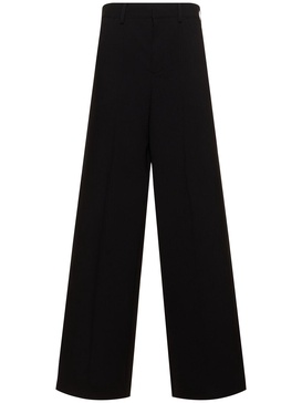 Light tech crepe wide pants